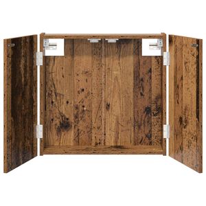 vidaXL Dartboard-kaappi Vanha puu 56 x 12 x 53,5 cm Tekninen puu