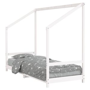 vidaXL Lasten s&auml;ngynrunko valkoinen 80x200 cm t&auml;ysi m&auml;nty