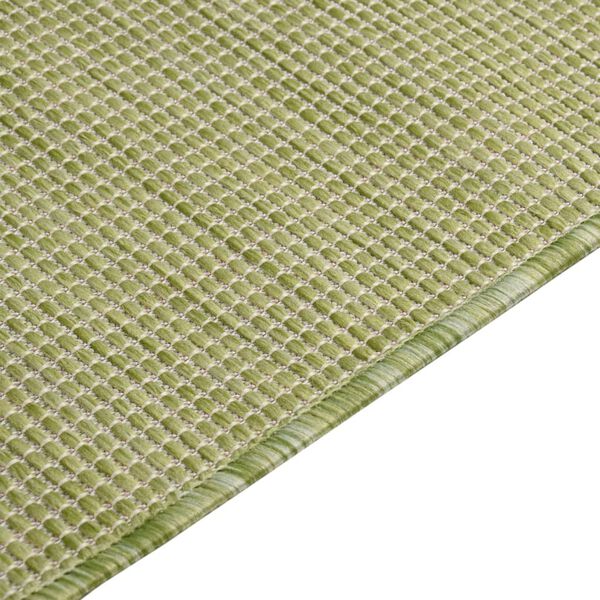vidaXL Ulkomatto Flatweave 140x200 cm vihreä