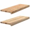 vidaXL Askelmat 2 kpl k&auml;sittelem&auml;t&ouml;n 70x25x2 cm t&auml;ysi tammi