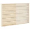 vidaXL Sein&auml;display-kaappi hyllyll&auml; Beige 80 x 8,5 x 54 cm vaneri