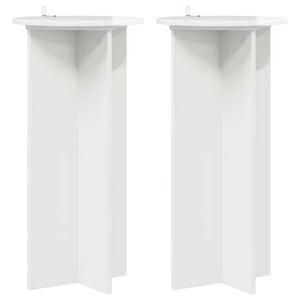 vidaXL Kasviteline 2 pcs Korkeakiiltoinen valkoinen 40 x 40 x 80 cm