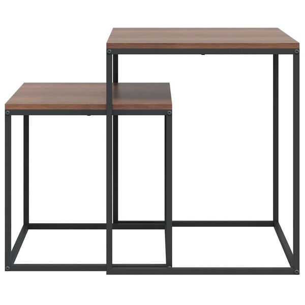 vidaXL Sohvap&ouml;yt&auml;sarja 2 kpl tekninen puu ja metalli