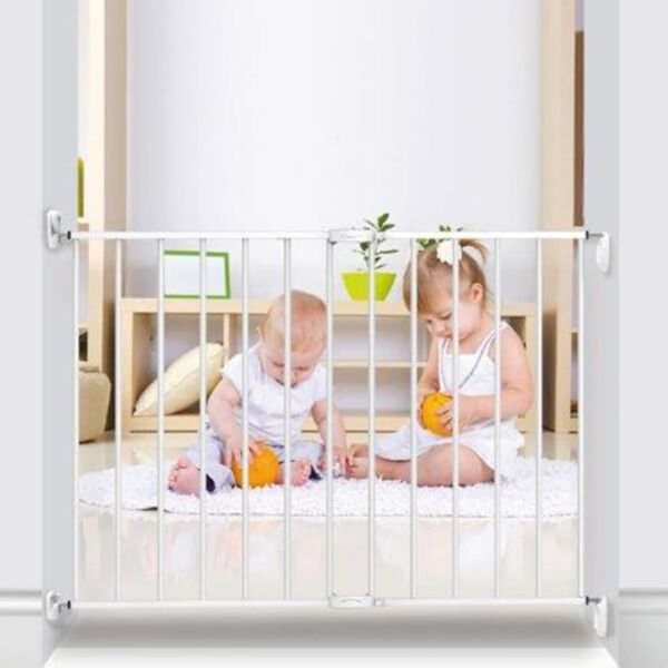 Noma Laajennettava turvaportti 62-102 cm metalli valkoinen 93361