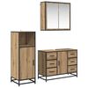 vidaXL Kylpyhuonekalustesetti ovella 3 pcs Artisan tammi Tekninen puu