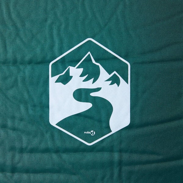 vidaXL Itsetäyttyvä retkeilypatja tyynyllä vihreä