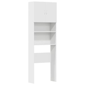 vidaXL Pyykinpesukonekaappi Valkoinen 64x24x190 cm Engineered Wood