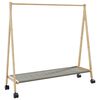 vidaXL Vaateteline hyllyill&auml; ja py&ouml;rill&auml; 106x34x106,5 cm bambu