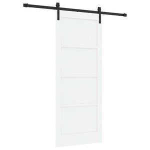 vidaXL Liukuovi 83 x 202 cm T&auml;ysi m&auml;nty Valkoinen ja musta