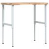 vidaXL Ty&ouml;penkki 100x60x(73-99,5) cm t&auml;ysi akasiapuu suorakaide