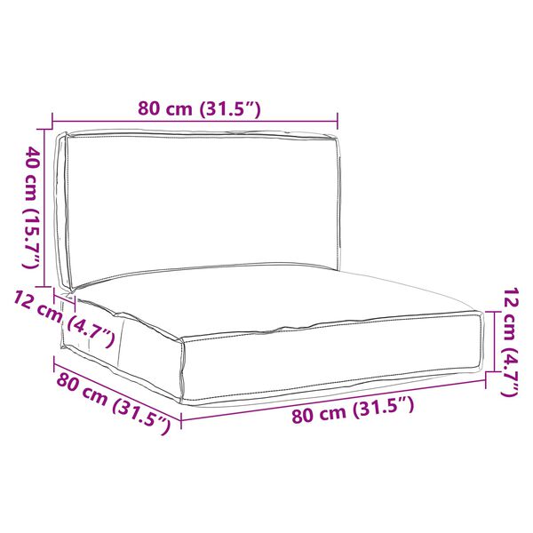 vidaXL Palletin tyynykokoelma 2 pcs Antrasiitti Oxford-kangas