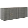 vidaXL Puutarhan s&auml;ilytyskaappi harmaa 198x55,5x80 cm polyrottinki