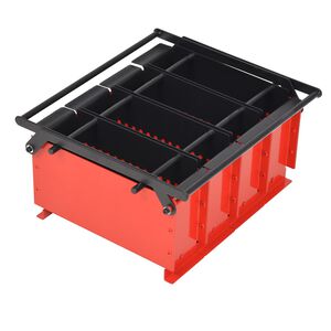 vidaXL Brikettipuristin ter&auml;s 38x31x18 cm musta ja punainen