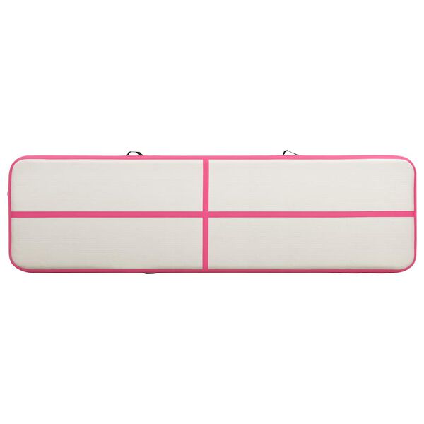 vidaXL T&auml;ytett&auml;v&auml; voimistelumatto pumpulla 600x100x20 cm PVC pinkki