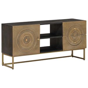 vidaXL TV-kaappi laatikon kanssa hyllyll&auml; Messinki 105 x 30 x 50 cm