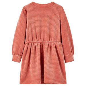 Lasten pitk&auml;hihainen mekko tummanvaalea pinkki 92