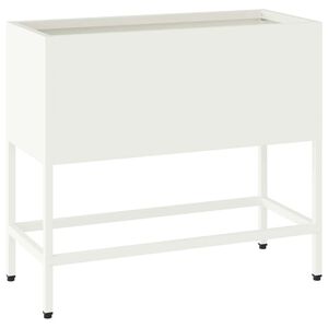vidaXL Kohotettu puutarhakasvi Valkoinen 60 x 26 x 48 cm Ter&auml;s