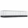 vidaXL Aviaario jatkeella hopea 932x307x212 cm ter&auml;s