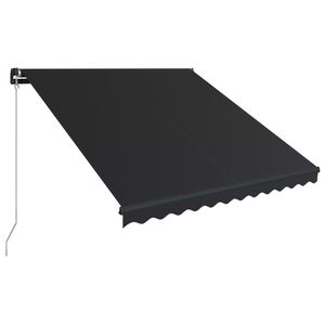 vidaXL Manuaalisesti sis&auml;&auml;nkelattava markiisi 300x250 cm antrasiitti