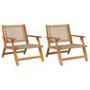 vidaXL Puutarhakalusteet 2 pcs Beige 67 x 78 x 73 cm Tihe&auml; akasiapuu