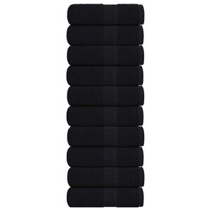 vidaXL Pesupyyhkeet FROGN 10 kpl musta 30x30 cm 360 gsm