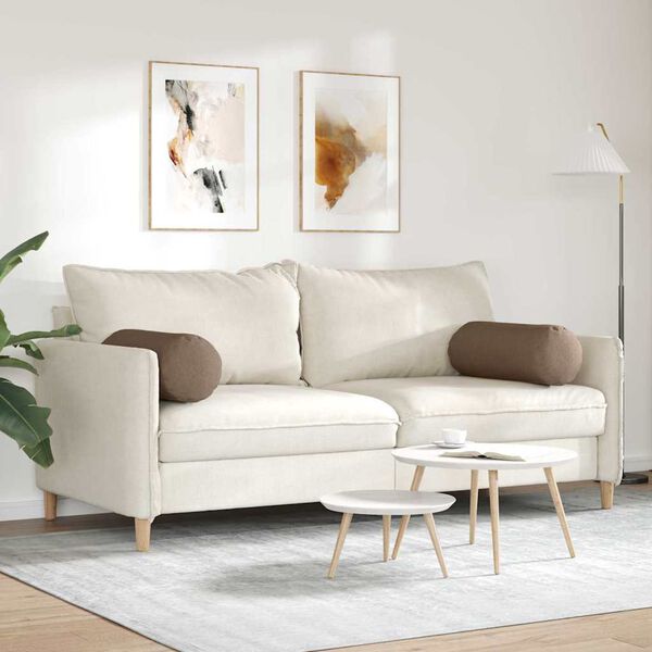 vidaXL Pystytyynyt 2 pcs Ruskea Ø 25 x 70 cm kangas