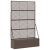 vidaXL Puutarhan trellisi istuttaja Ruskea 105 x 30 x 170 cm Metalli