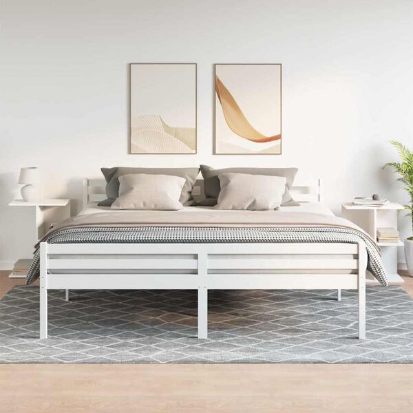 vidaXL Y&ouml;p&ouml;yd&auml;t 2 kpl valkoinen 46,5x29x61 cm tekninen puu