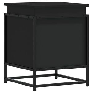 vidaXL S&auml;ilytyslaatikko kannella musta 40x40x51,5 cm tekninen puu