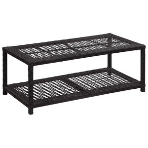 vidaXL Kenk&auml;penkki musta 80x40x30 cm polyrottinki