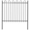 vidaXL Puutarha-aita BOXTEL kaarella ter&auml;s 170x150 cm musta