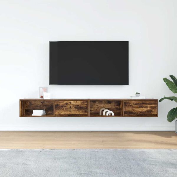 vidaXL TV-sein&auml;kaappi 2 kpl savutammi 100x31x25,5 cm tekninen puu