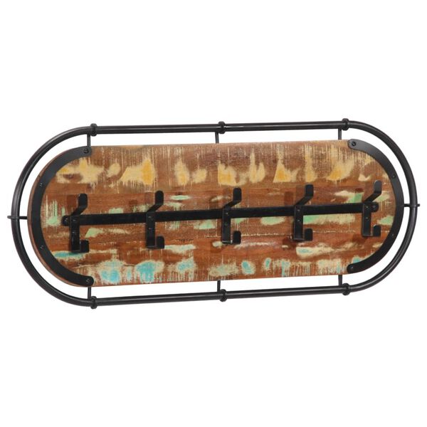 vidaXL Sein&auml;lle kiinnitett&auml;v&auml; naulakko 5 koukulla kiinnitetty