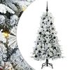 vidaXL Salkomallinen tekoinen joulukuusi Valkoinen 150 cm PE ja PVC