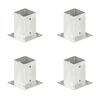 vidaXL Aitatolpan jalat 4 kpl galvanoitua metallia 91 mm