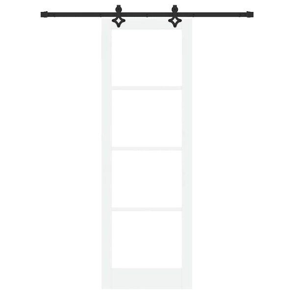 vidaXL Liukuovi ORKDAL Valkoinen ja musta 78 x 232 cm