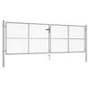 vidaXL Puutarhan portti galvanoitu ter&auml;s 400x125 cm hopea