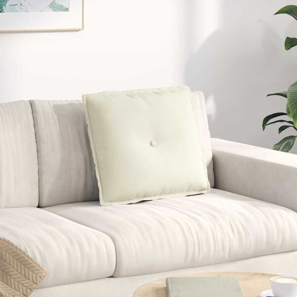 vidaXL Selkätyyny Kerma 50 x 45 cm Korduroikangas