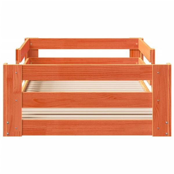 vidaXL S&auml;nky ilman patjaa vahanruskea 100x200 cm t&auml;ysi m&auml;nty