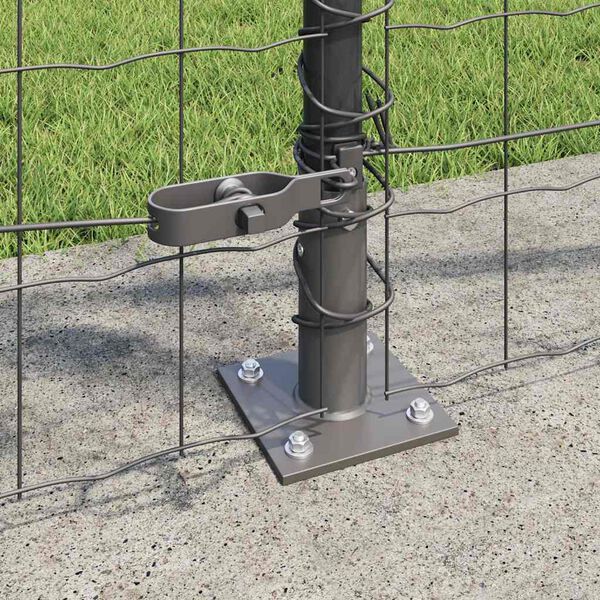 vidaXL Aita ja Tuki Harmaa 1 x 25 m Ter&auml;s ja PVC