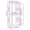 vidaXL Varastokalustesarja s&auml;ilytystilassa ovella Ruskea Tekninen puu
