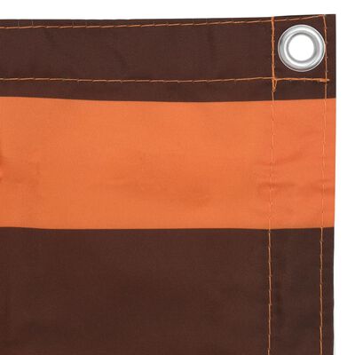vidaXL Parvekkeen suoja oranssi ja ruskea 75x600 cm Oxford kangas