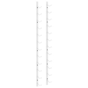 vidaXL Sein&auml;lle kiinnitett&auml;v&auml; viinipulloteline 12 pullolle valk. rauta