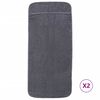 vidaXL Rantapyyhkeet 2 kpl antrasiitti 75x200 cm kangas 400 GSM