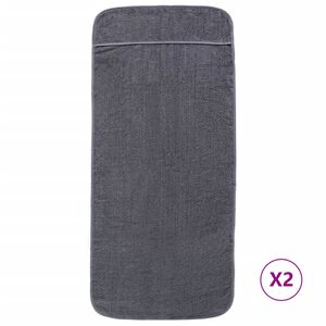 vidaXL Rantapyyhkeet 2 kpl antrasiitti 75x200 cm kangas 400 GSM