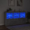 vidaXL Senkki LED-valoilla betoninharmaa 181,5x37x100 cm