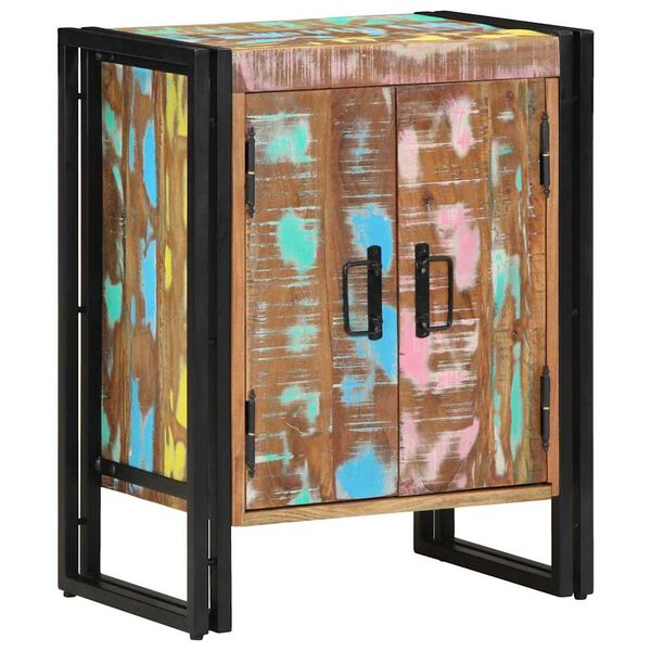 vidaXL Kenk&auml;kaappi Moniv&auml;rinen 56 x 35 x 70 cm Kierr&auml;tetty T&auml;yspuu