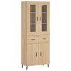 vidaXL Kaappi Sonoma tammi 69,5x34x180 cm tekninen puu