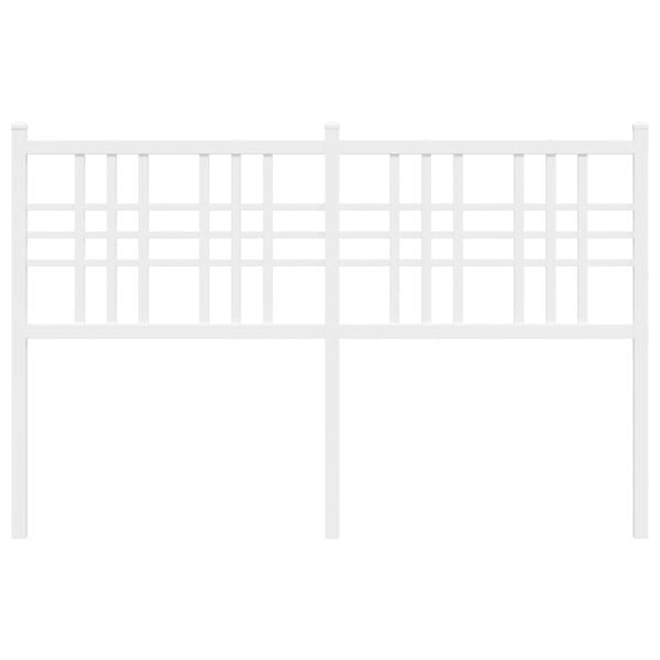 vidaXL Metallinen vaihtop&auml;&auml;ty valkoinen 137 cm