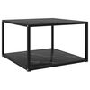 vidaXL Sohvap&ouml;yt&auml; musta 60x60x35 cm karkaistu lasi